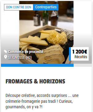 Lien vers la campagne de crowdfunding: https://www.tudigo.co/don/fromages-horizons